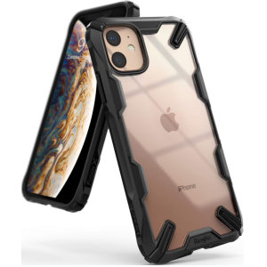 Keep your Apple iPhone 11 protected from bumps and drops with the Rearth Ringke Fusion X tough case in Black. Featuring a 2-part, Polycarbonate design, this case lives up to military drop-test standards.