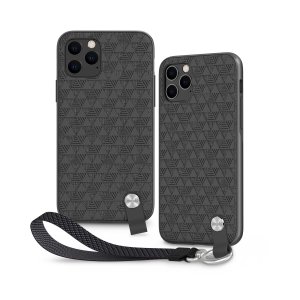 Protect your iPhone 11 Pro with this stylish slim case from Moshi. This case features a detachable wrist strap to open a new world of hands-free convenience. A textured pattern improves grip and the case is compatible with Moshi’s SnapTo mounting system.