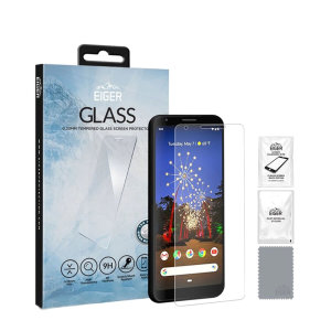Introducing the ultimate in screen protection for the Google Pixel 4 XL the 2.5D Glass by Eiger is made from premium real glass with rounded edging and anti-shatter film.
