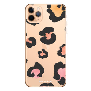 LoveCases iPhone 11 Pro Max Färgat leopardtryck skal - Clear Multi