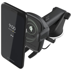 Wirelessly fast charge your Qi-enabled iOS smartphone in the car with this iOttie wireless charging car holder. Securely position your phone in either portrait or landscape all while enjoying convenient, speedy and efficient Qi wireless fast charging.