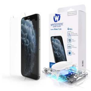 Dome Glass skärmskydd till iPhone 11 Pro från Whitestone använder en egen UV-lim installation för att garantera en total och perfekt passform för din enhet. Med också 9H hårdhet ger den absolut skydd, samt bevarar 100% av beröring känsligheten