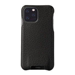 Treat your iPhone 11 Pro to exquisite handmade craftsmanship and the highest quality materials. Featuring genuine Floater and Caterina leather, the Vaja Grip premium leather shell case in black is something very special indeed.