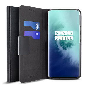 The Olixar leather-style OnePlus 7T Pro Wallet Case in black attaches to the back of your phone to provide superb enclosed protection and can also be used to hold your credit cards. So you can leave your other wallet home as this case has it all covered.