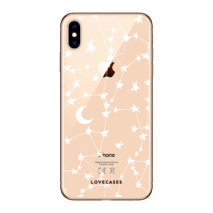 LoveCases iPhone X Gel Case - White Stars And Moons