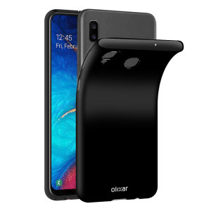 Olixar FlexiShield Samsung Galaxy A30 Gel Case - Solid Black