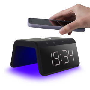 Ksix Smart Alarm Clock 2 With Qi Fast Charge Wireless Charger - Black