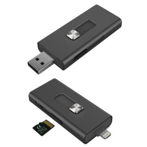 Ksix Micro SD Reader for iOS Devices - Black