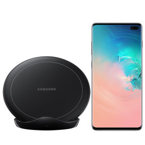 Charge your Samsung Galaxy S10 Plus quickly with the 9W official fast wireless charging stand in black. Spend less time waiting around for your phone to charge with this official Samsung fast wireless charging stand.