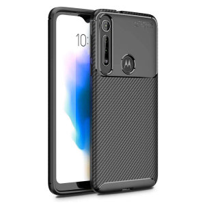 Olixar Carbon Fibre Motorola One Macro Case - Black