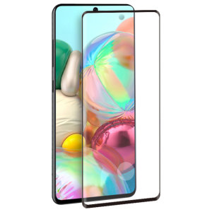 Eiger 3D Samsung A71 Härdat glas Displayfilm - Genomskinlig / Svart