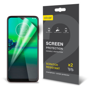 Keep your Motorola Moto G8 Play screen in pristine condition with this Olixar scratch-resistant screen protector 2-in-1 pack. Ultra responsive and easy to apply, these screen protectors are the ideal way to keep your display looking brand new.