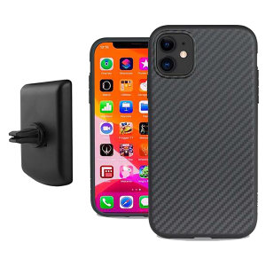 Protect your iPhone 11 with the Karbon Series from Evutec. Ultra-slim and lightweight this case is military drop tested as it's made from amarid fibre giving 5X steel strength ensuring your phone is protected. This comes with a magnetic car vent mount.