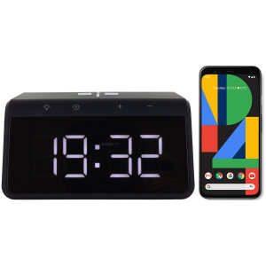The Smart Alarm Clock 2 from Ksix is the perfect bedside accessory. The slim design displays a clear time without using much space. Never lose power as this clock is built with a Qi Fast Charger for your Pixel 4 XL.