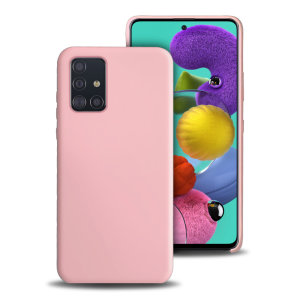Olixar Samsung Galaxy A51 Pehmeä silikonikotelo - pastelli pinkki