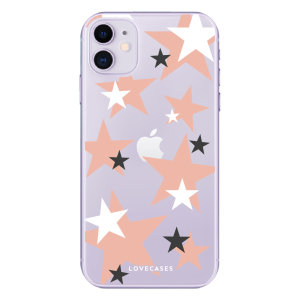 Give your iPhone 11 a cute new look with this pink star design phone case from LoveCases. Cute but protective, the ultra-thin case provides slim fitting and durable protection against life's little accidents.