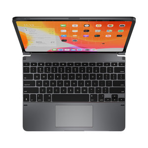 This durable highly stylish Brydge TrackPad Bluetooth keyboard case in space grey lets you type faster, while at the same time protecting your iPad Pro 11-inch and also features backlit keys & a built-in trackpad!