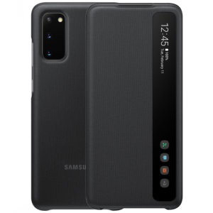 Official Samsung Galaxy S20 Clear View Cover Case - Black