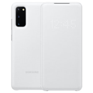 Offisielle LED View Cover Samsung Galaxy S20 Deksel - Hvit