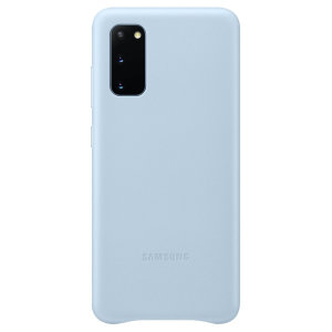 Official Samsung Galaxy S20 Leather Cover Case - Sky Blue