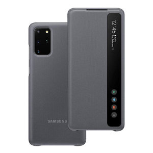 Offiziell Samsung Galaxy S20 Plus-Clear View-Abdeckung Case - Grau