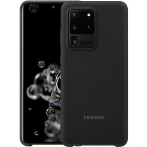 Offizielle Silicone Cover Samsung Galaxy S20 Ultra Hülle - Schwarz