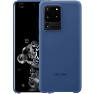 Offizielle Silicone Cover Samsung Galaxy S20 Ultra Hülle - Navy blau