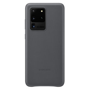 This Official Samsung Leather Cover in grey is the perfect way to keep your Galaxy S20 Ultra smartphone protected in style, made out of genuine leather.