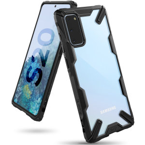 Keep your Samsung Galaxy S20 protected from bumps and drops with the Rearth Ringke Fusion X tough case in Black. Featuring a 2-part, Polycarbonate design, this case lives up to military drop-test standards and is incredible stylish.