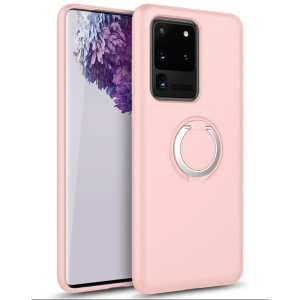 The Zizo revolve case in Rose Quartz brings style and function together into a slim design whilst full protecting your Galaxy S20 ultra from accidental drops. The ring at the back doubles as a kickstand to watch your favourite series conveniently.