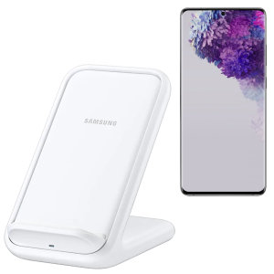 Charge your wireless compatible Samsung Galaxy S20 Ultra quickly with the official fast wireless charging stand 15w in white. Spend less time waiting around for your phone to charge with this official Samsung fast wireless charging stand.