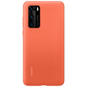 Official Huawei P40 Silicone Protective Case - Coral Orange