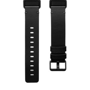 Fitbit Charge 4 Premium Leather Band Strap - Large - Black