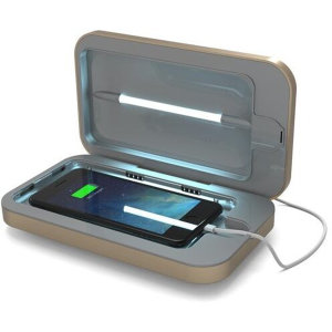 Introducing the PhoneSoap 3.0 phone sanitiser and phone charger in Gold. Featuring UV lights, PhoneSoap 3.0 cleanses your phone from bacteria and viruses, while also having the capability of charging your phone at the same time.