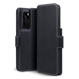 All the benefits of a wallet case but far more streamlined. The Olixar Slim Genuine Leather case in black is the perfect partner for the the Huawei P40 owner on the move. What's more, this case transforms into a handy stand to view media.