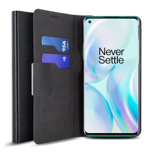 The Olixar leather-style OnePlus 8 Wallet Case in black attaches to the back of your phone to provide superb enclosed protection and can also be used to hold your credit cards. So you can leave your other wallet home as this case has it all covered.