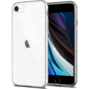 Durable and lightweight, the Spigen Liquid Crystal Glitter series for the iPhone SE 2020 offers premium protection in a slim, form-fitting, stylish package with a sparkling Cystal Quartz pattern to accentuate your phone's own dynamic beauty.