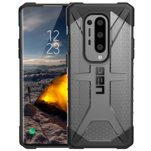 The Urban Armour Gear Plasma for the OnePlus 8 Pro features a protective TPU case in Ice Grey with a brushed metal UAG logo insert for an amazing design and excellent protection from scrapes, bumps and scratches.