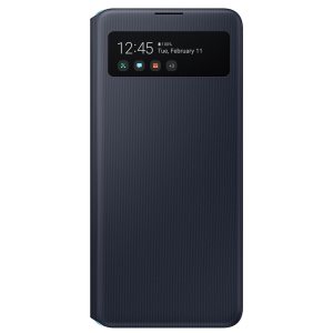 This Official Samsung S-View Flip Cover in Black is the perfect way to keep your Galaxy A51 5G smartphone protected whilst keeping yourself updated with your notifications thanks to the clear view front cover.