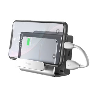 The Baseus Wall Mount is an all purpose wall mounted holder for smartphones that is made from high quality aluminium alloy with a premium silver finish. This holder allows space for 2 smartphones or power bank & is perfect for rooms all over the house.