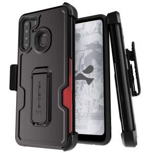 The Samsung Galaxy A21 Iron Armor 3 case in Black from Ghostek provides your Samsung Galaxy A21 with fantastic all-around protection. Includes a card slot for added convenience.