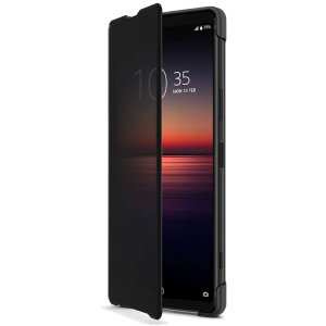 This official Style Cover View in Black from Sony houses your Xperia 1 II, providing protection and full functionality through the see-through touchscreen font cover, allowing you to view and action incoming messages and calls.