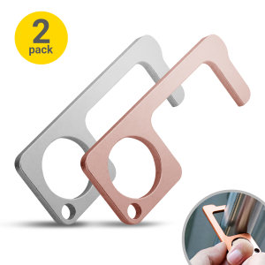 Olixar No-Touch Portable Hygienic MultiTool 2-Pack - Silver/Rose Gold