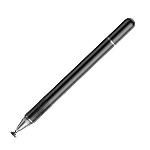 Classic and elegant, this ball point Stylus Pen in black from Baseus is a sleek writing instrument while also doubling as a high quality capacitive stylus for touchscreen smartphone and tablet devices. The stylus is great for work and leisure use.