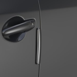 Set of 4 car door bumper protection strips from Basues in black allowing you to protect the paintwork of your car door if accidentally scrapped against walls or other cars when opening. With a smooth premium finish this blends in with your car.