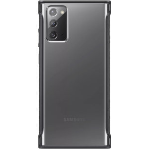 This official Samsung clear protective case in black is designed and military-grade certified to provide premium protection for your Samsung Galaxy Note 20.