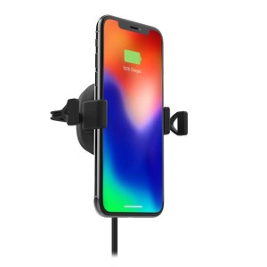 Now you can charge your phone, glance at your GPS and keep your eyes on the road. The charge stream vent mount with Qi wireless technology is optimized for Apple & Samsung Fast Charge. It delivers 10W of power to your device while conveniently holding it.