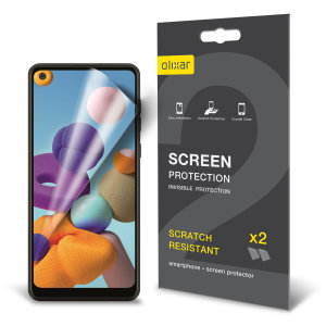 Olixar Samsung Galaxy A21s Film Screen Protector 2-in-1 Pack