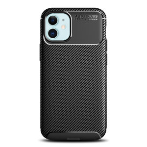 Olixar Carbon Fibre Apple iPhone 12 Slim Case - Black