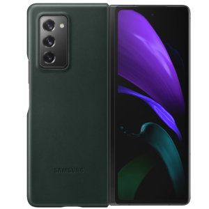 This Official Samsung Genuine Leather Cover Case in Green is the perfect way to keep your Galaxy Z Fold 2 5G smartphone protected. The Leather Cover wraps your Galaxy Z Fold 2 in luxury premium calfskin leather ensure supreme style with ultra protection.